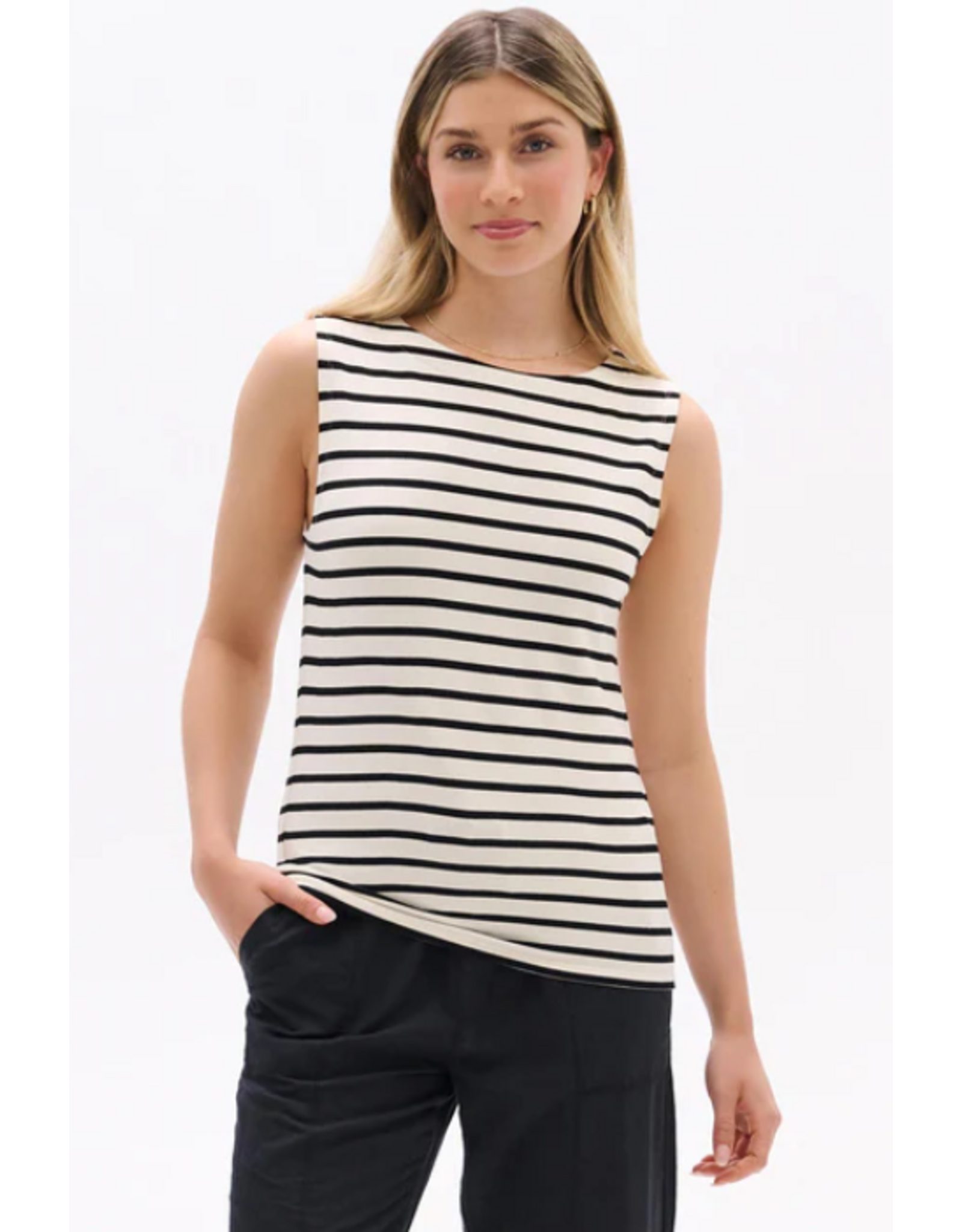 HATLEY S26BBL1640 everyday tank - black stripes