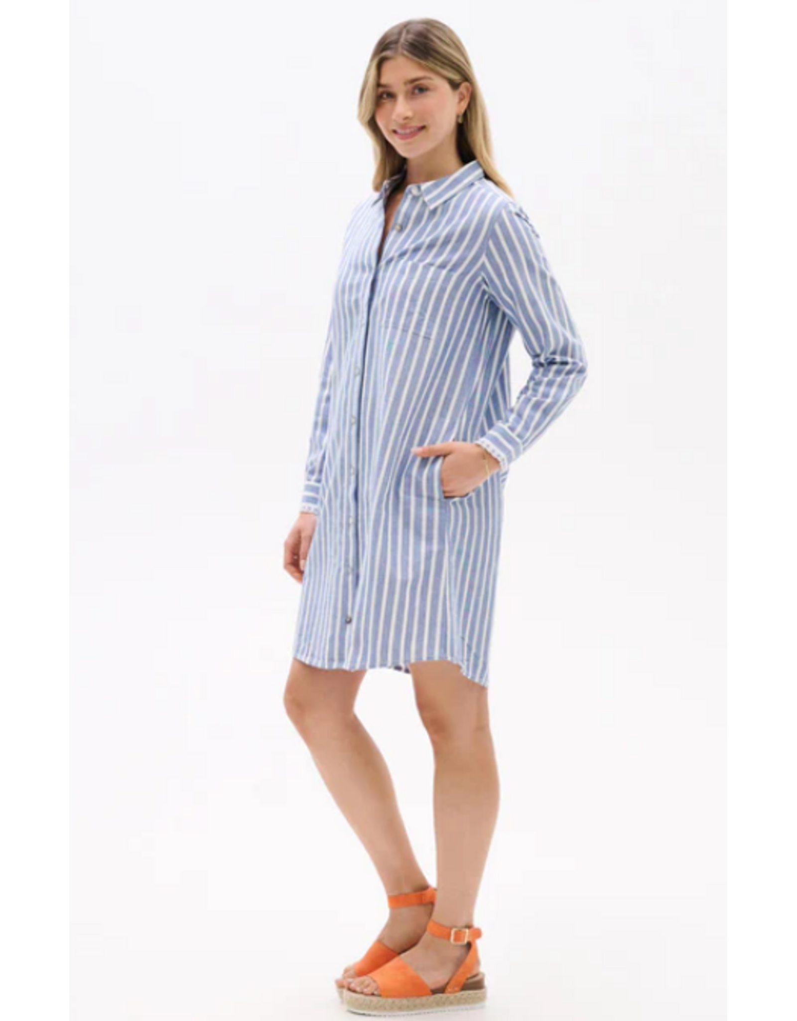 HATLEY S26CSL1872 julia shirt dress - classic stripes