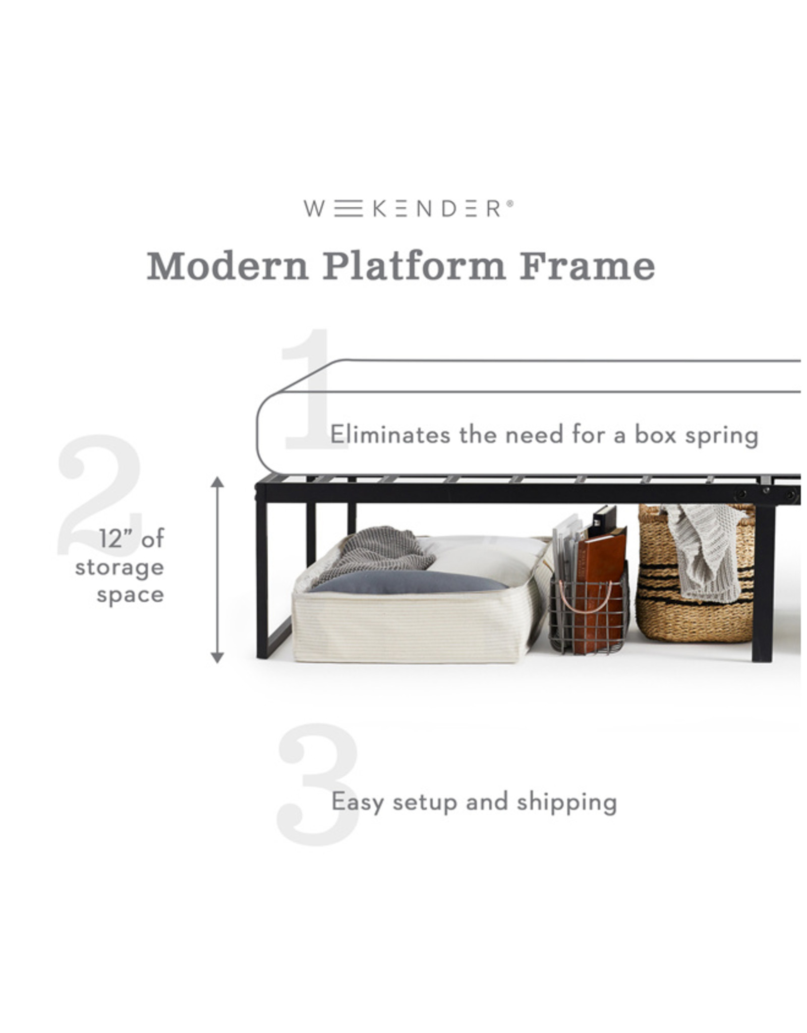 Malouf Weekender Modern Platform Frame