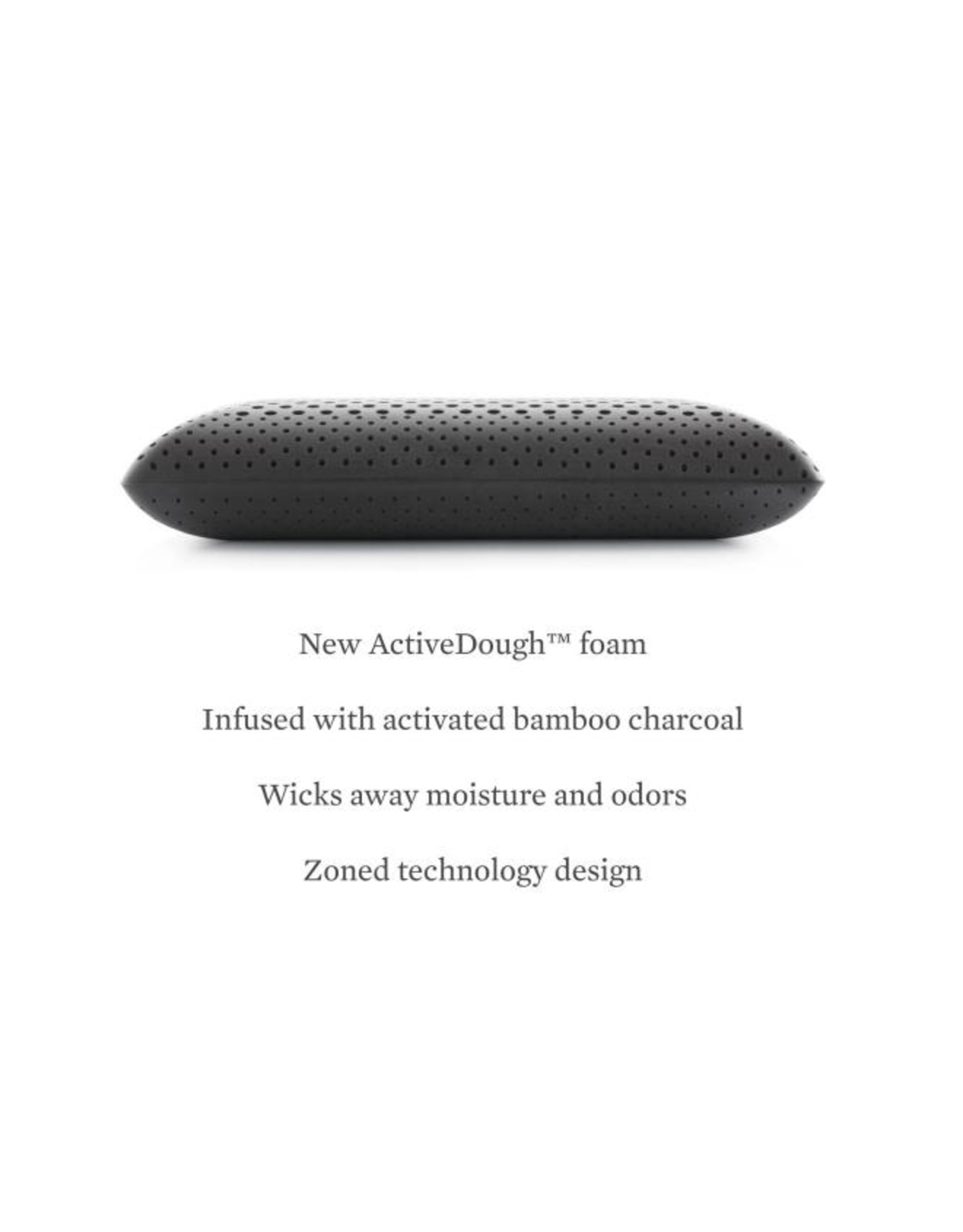 Malouf Zoned ActiveDough Bamboo Charcoal Mid Loft - Queen