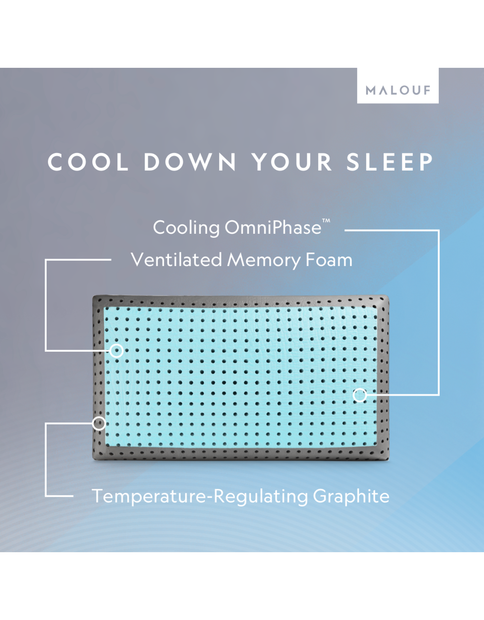 Malouf CarbonCool + Omniphase Pillow