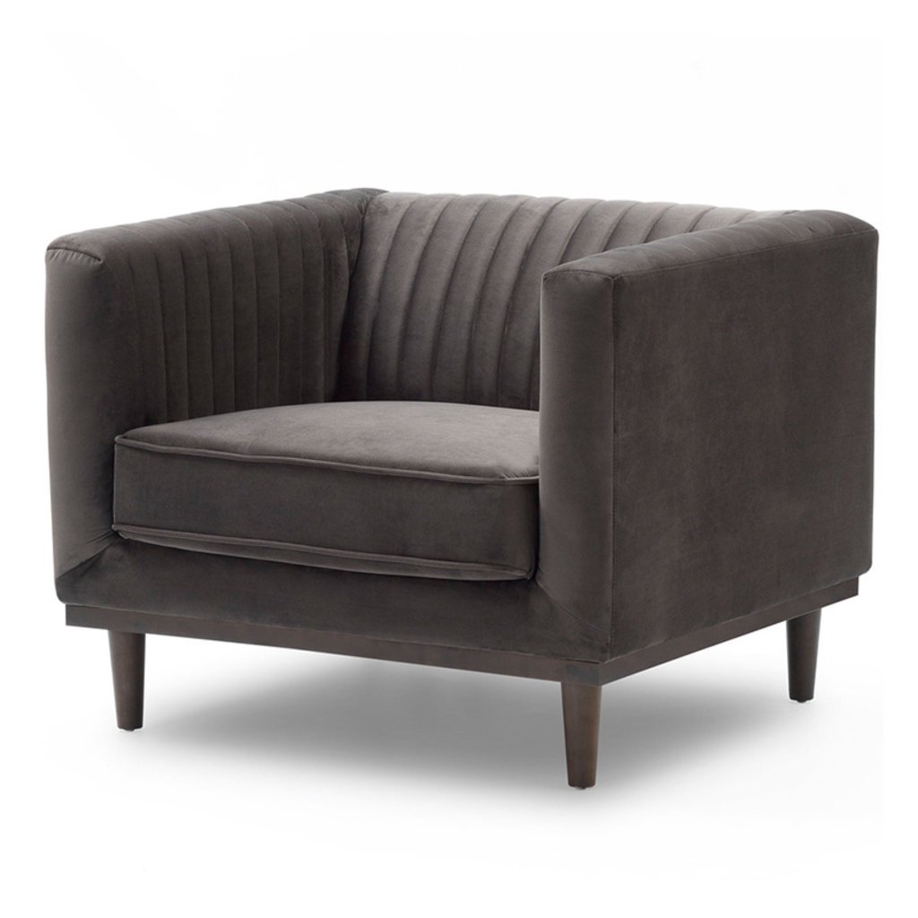 TERRENCE CHAIR CHARCOAL VELVET