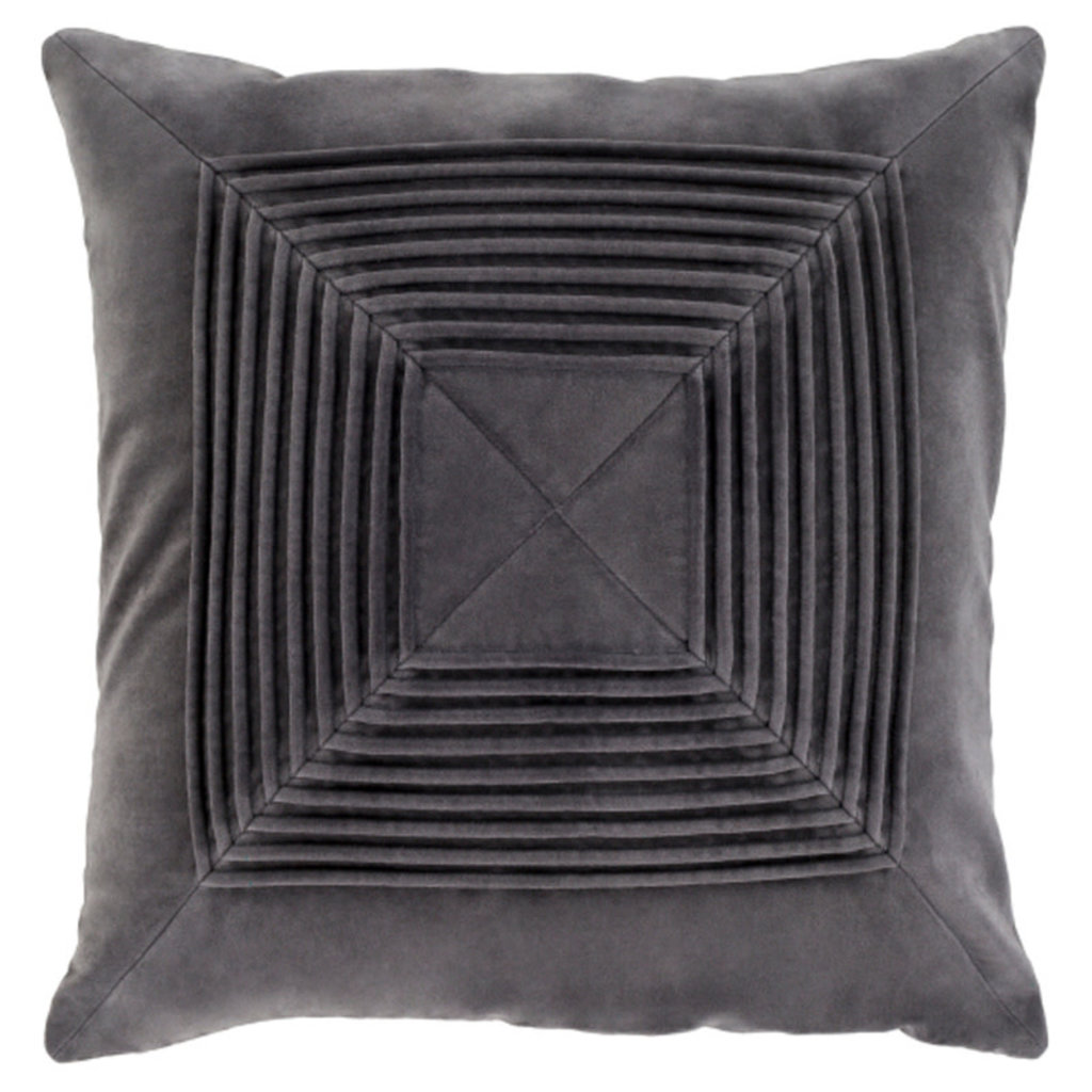 AKIRA PILLOW DOWN FILLED 22" DARK GREY