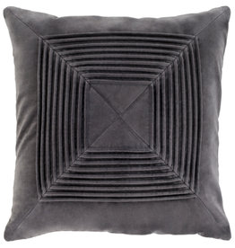AKIRA DOWN FILLED PILLOW 22" DARK GREY