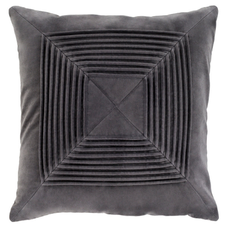AKIRA DOWN FILLED PILLOW 22" DARK GREY