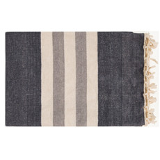 TROY THROW BLANKET LIGHT BLACK