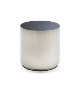 BO SIDE TABLE ROUND STAINLESS STEEL SMOKE