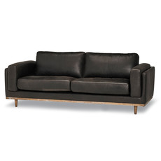 BAKER SOFA LEATHER CHARCOAL