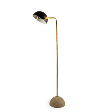 HELMSLEY FLOOR LAMP BLACK AND BRASS