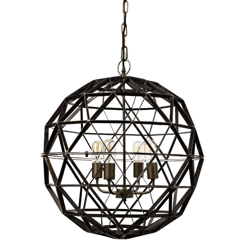 EXPO PENDANT LAMP METAL BLACK AND BROWN