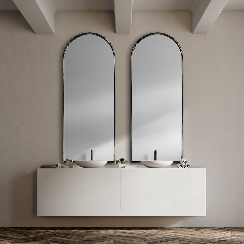 AUGUSTUS ARCHED MIRROR METAL BLACK