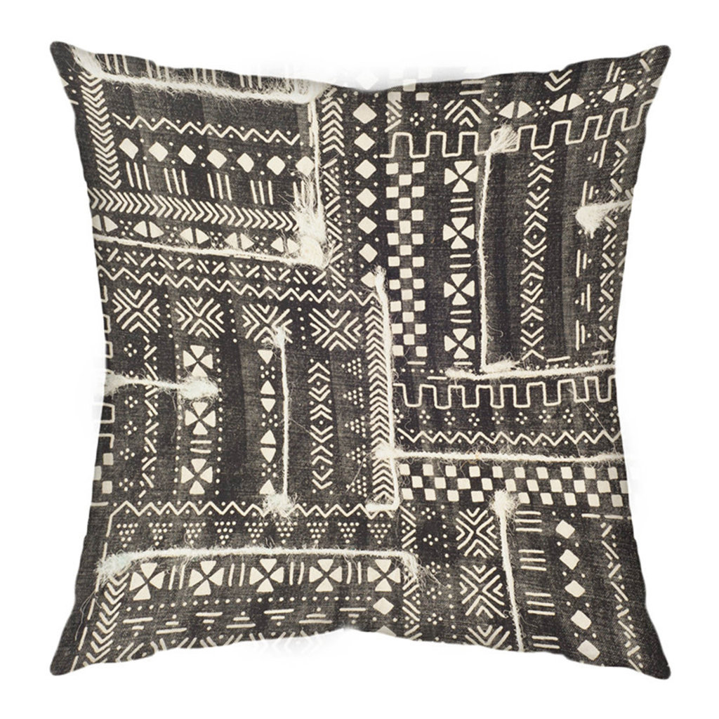 BETHUNE DOWN FILLED PILLOW 18" BLACK & WHITE