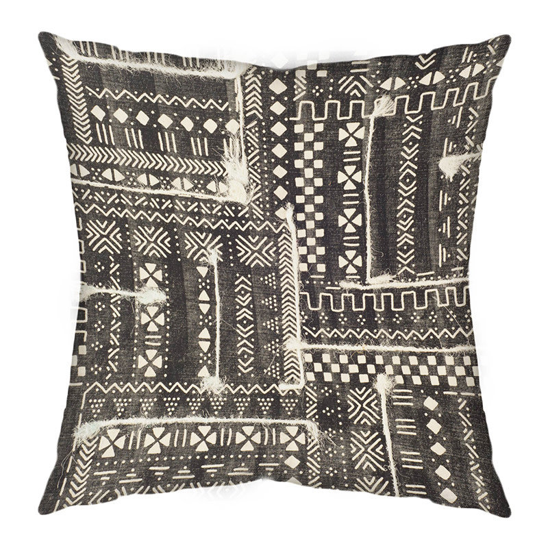 BETHUNE DOWN FILLED PILLOW 18" BLACK & WHITE
