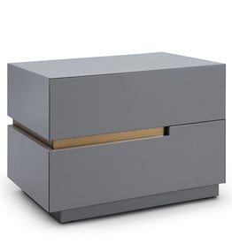 LILLIAN NIGHTSTAND GREY AND GOLD LEFT