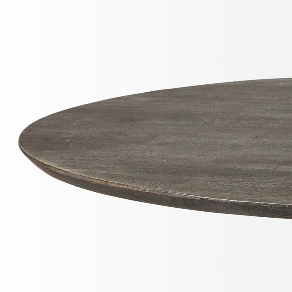 GILES DINING TABLE ROUND 54" WOOD DARK BROWN