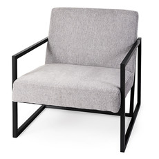DIKEMBE ARM CHAIR GREY AND BLACK