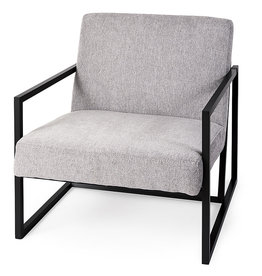 DIKEMBE ARM CHAIR GREY AND BLACK
