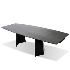 BEOWULF CERAMIC EXTENSION DINING TABLE BLACK71 " TO 102"