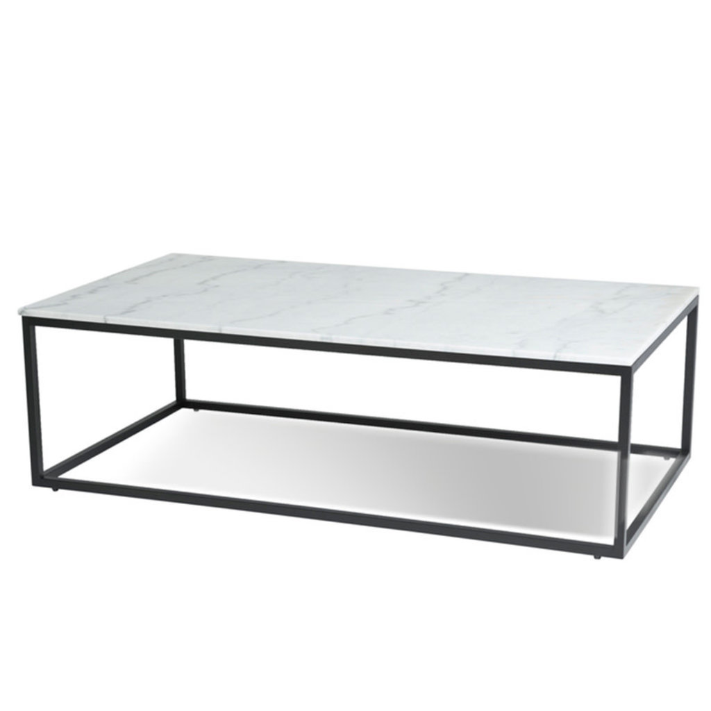AMADA MARBLE COFFEE TABLE RECTANGLE WHITE Portside Interiors
