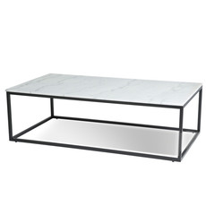 AMADA COFFEE TABLE RECTANGLE MARBLE WHITE