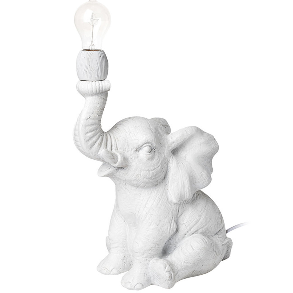 HARRY ELEPHANTE TABLE LAMP WHITE