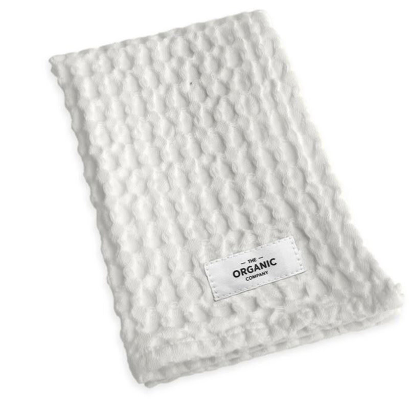 BIG WAFFLE KITCHEN AND WASH CLOTH WHITE