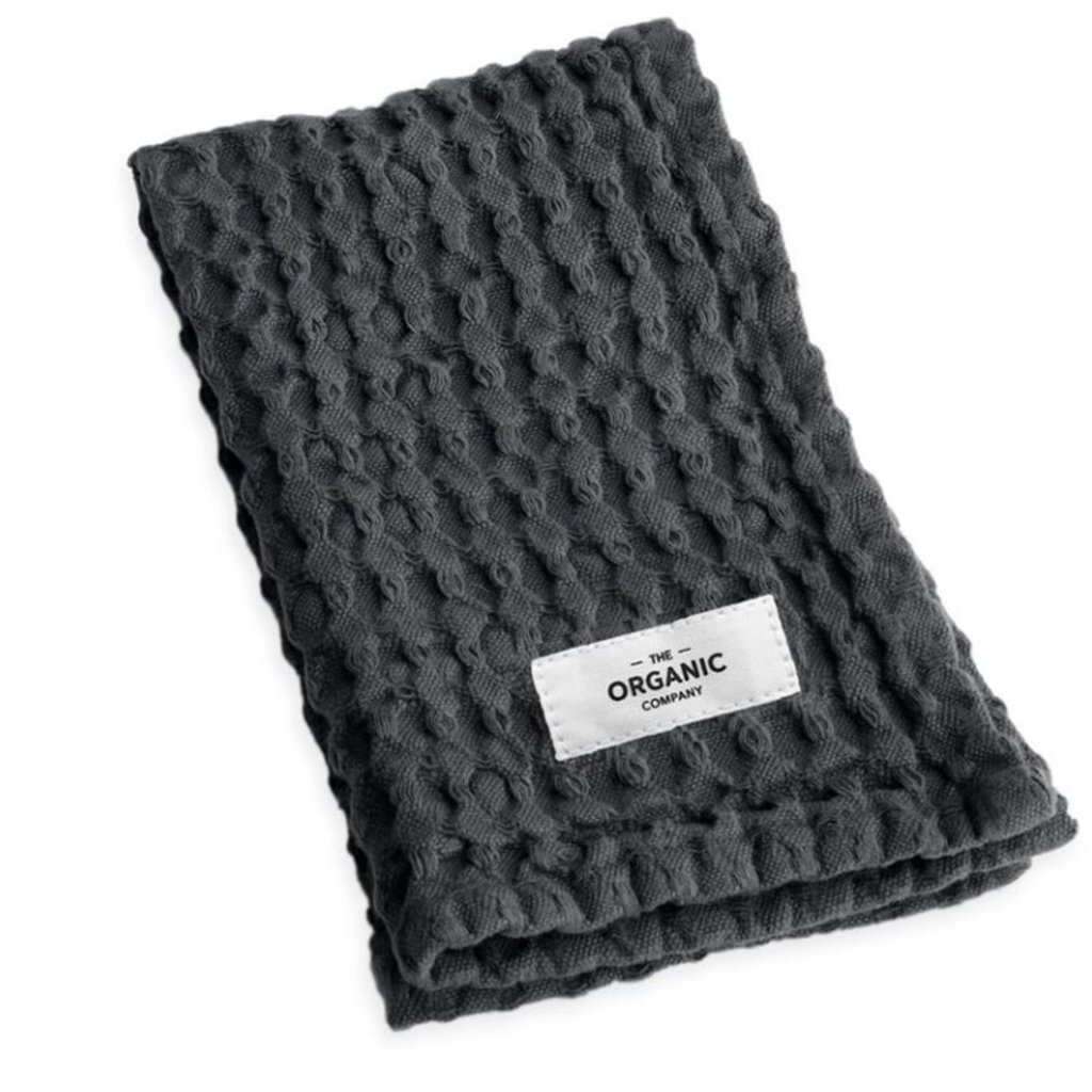 BIG WAFFLE KITCHEN AND WASH CLOTH DARK GREY