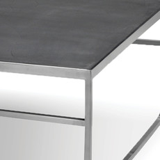 VIKANDER COFFEE TABLE BLACK AND STAINLESS BRUSHED
