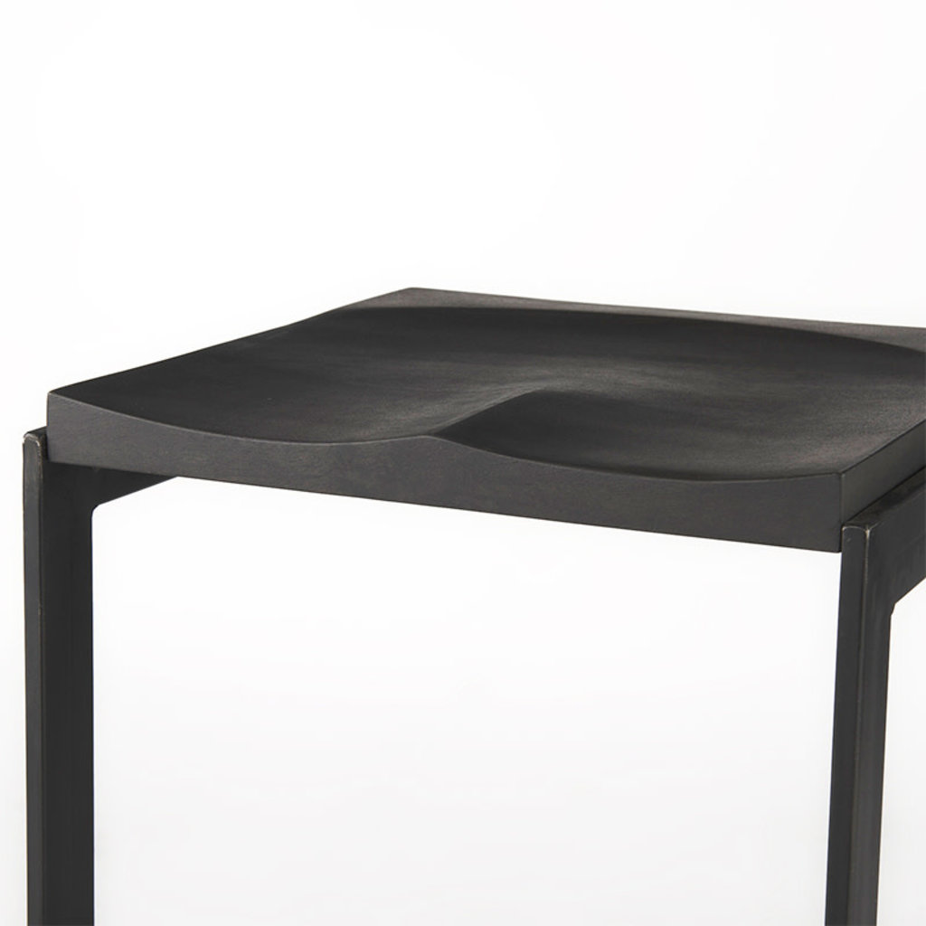 ALISTAIR COUNTER STOOL BLACK WOOD AND METAL