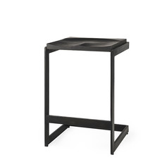 ALISTAIR COUNTER STOOL BLACK WOOD AND METAL