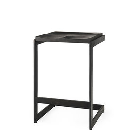ALISTAIR COUNTER STOOL BLACK WOOD AND METAL