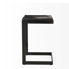ALISTAIR COUNTER STOOL BLACK WOOD AND METAL