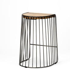 TRAP COUNTER STOOL WOOD AND METAL NATURAL