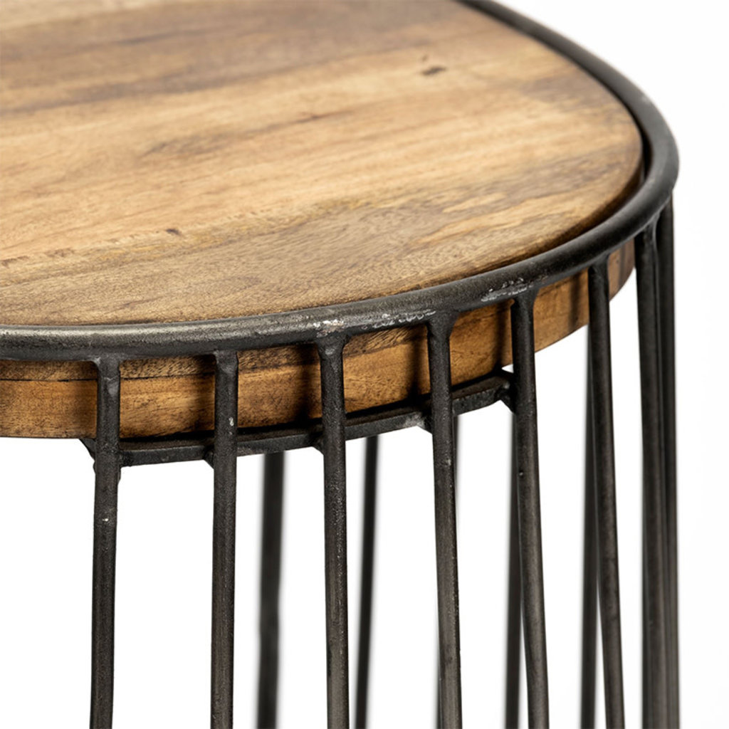TRAP COUNTER STOOL WOOD AND METAL NATURAL