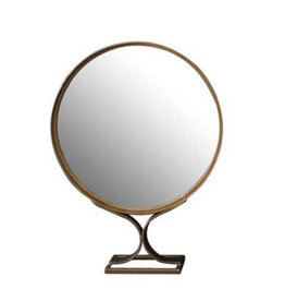 UMA TABLE TOP MIRROR BURNISHED GOLD