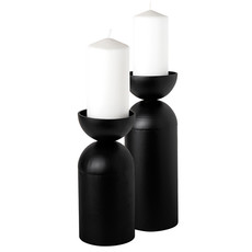 PILL CANDLE STICK BLACK LARGE