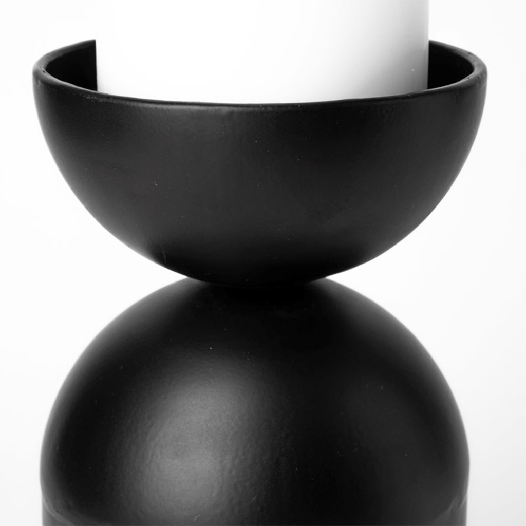 PILL CANDLE STICK BLACK LARGE