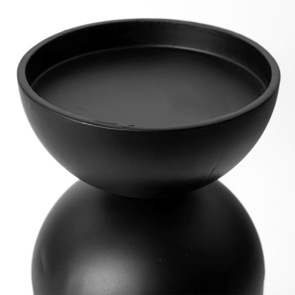 PILL CANDLE STICK BLACK LARGE