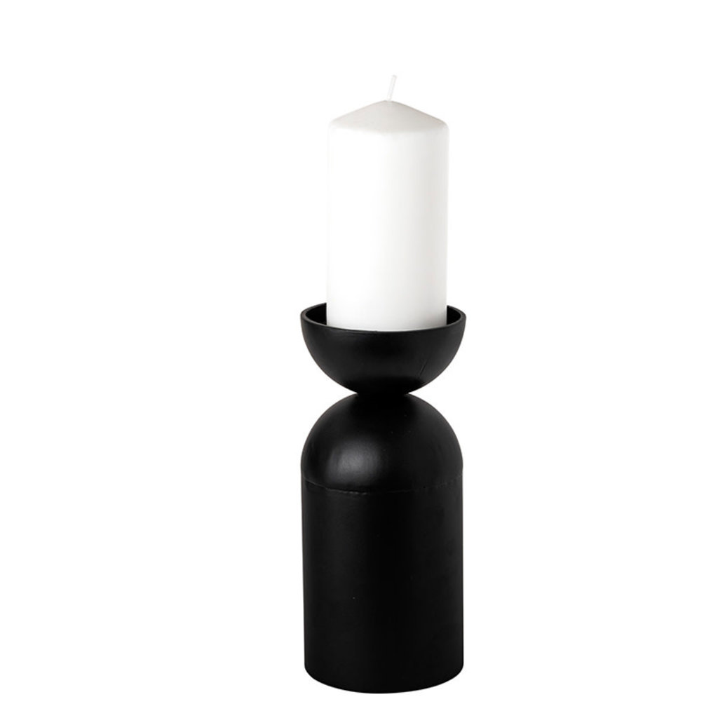 PILL CANDLE STICK BLACK SMALL