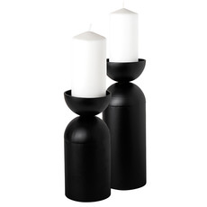 PILL CANDLE STICK BLACK SMALL