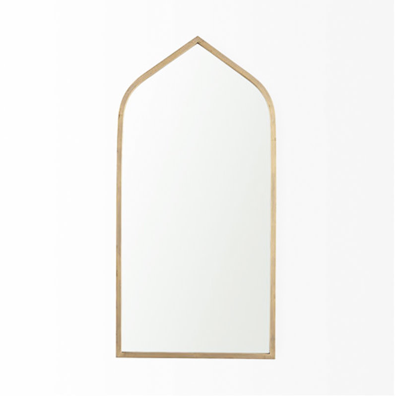 CONSTANTINOPLE ARCHED MIRROR METAL GOLD