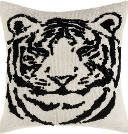 EL TIGRE FEATHER FILLED PILLOW 18" BLACK AND WHITE
