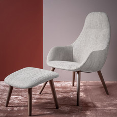 OLINE CHAIR AND FOOTSTOOL By Furninova Sweden