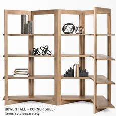 BOWEN TALL SHELF WOOD NATURAL