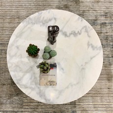 AMADA COFFEE TABLE ROUND MARBLE WHITE