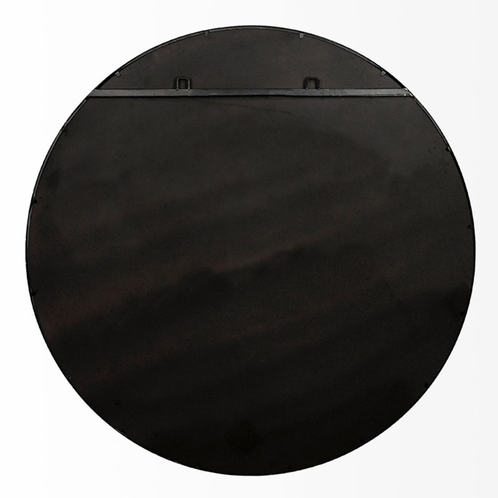 ATHENA MIRROR ROUND METAL BLACK SMALL