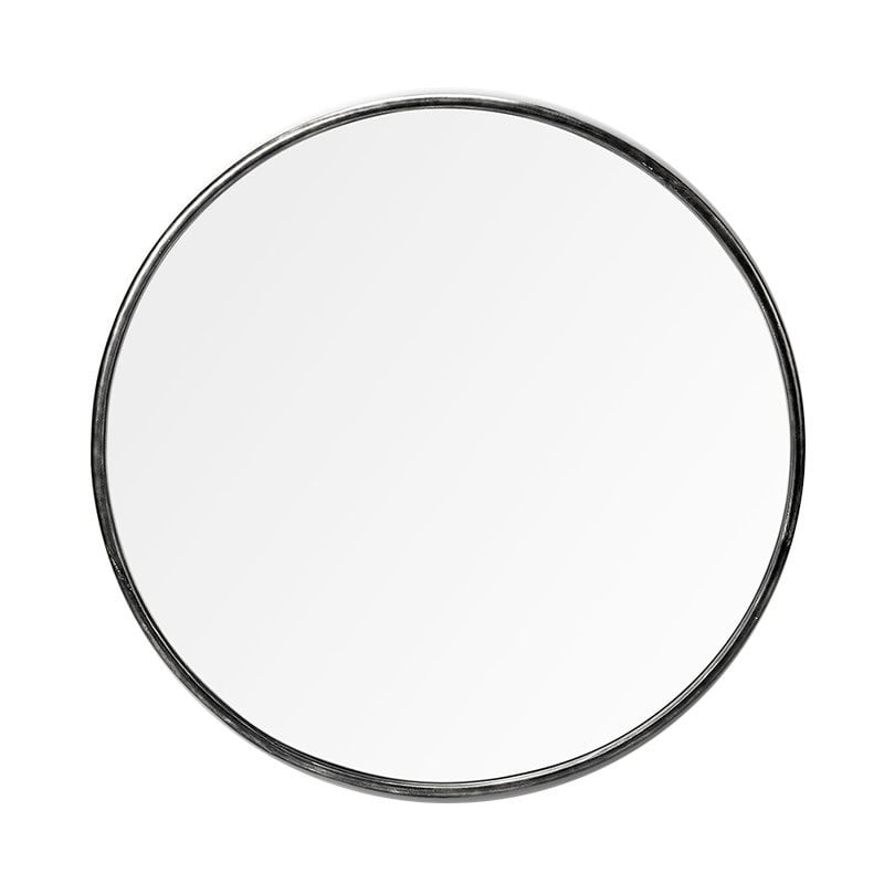 ATHENA MIRROR ROUND METAL BLACK SMALL