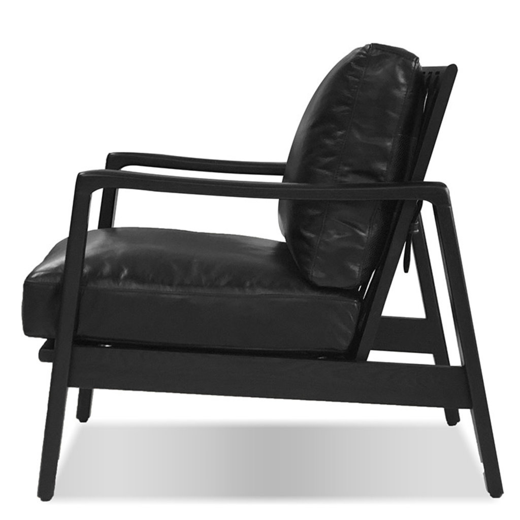 MEZCAL CHAIR LEATHER BLACK