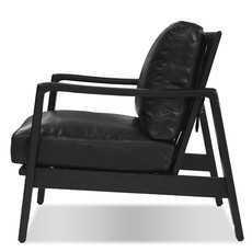 MEZCAL CHAIR LEATHER BLACK