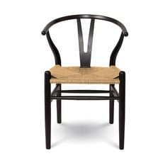 WILLOW DINING CHAIR BLACK AND NATURAL